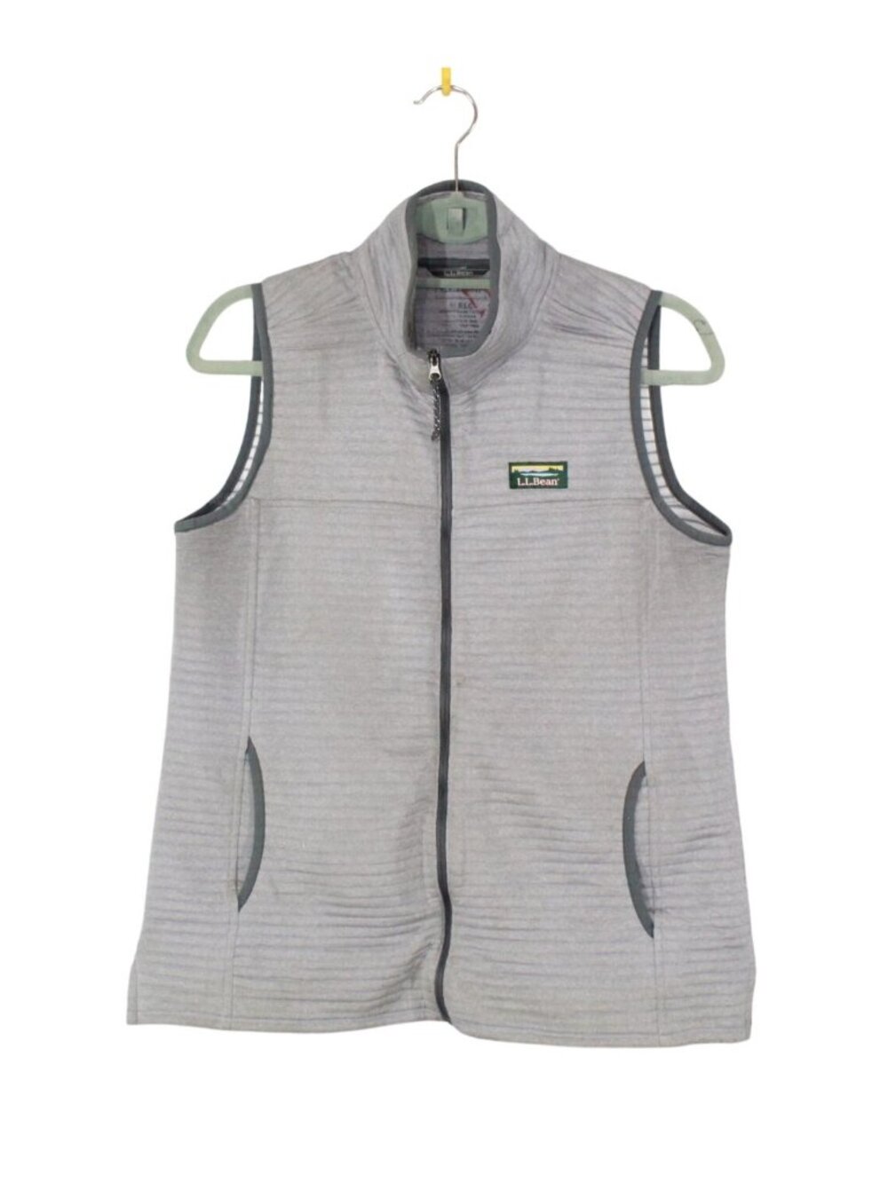 LL Bean Gray Airlight Knit Vest UPF 50+ Everyday Casual Outdoor Hiking Medium
